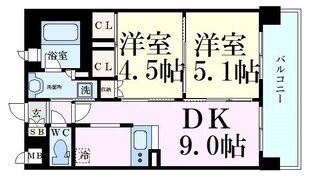 エステムコート新大阪13ニスタの物件間取画像